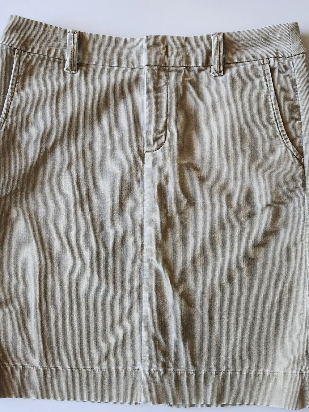 Eddie Bauer Cordaroy Tan Skirt Suze 8